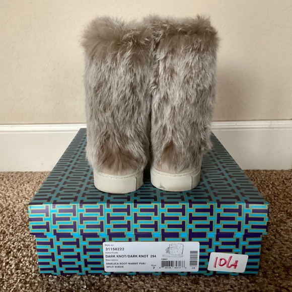 Tory Burch Ankle boot suede and rabbit - Picture 2 of 3